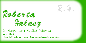 roberta halasz business card