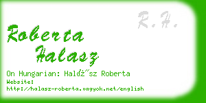 roberta halasz business card